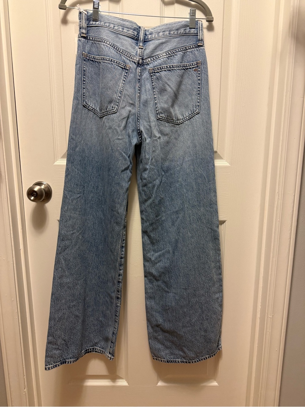 Madewell Airey Denim Faded Light Blue High-Rise Wide Leg Jeans - Picture 6 of 8